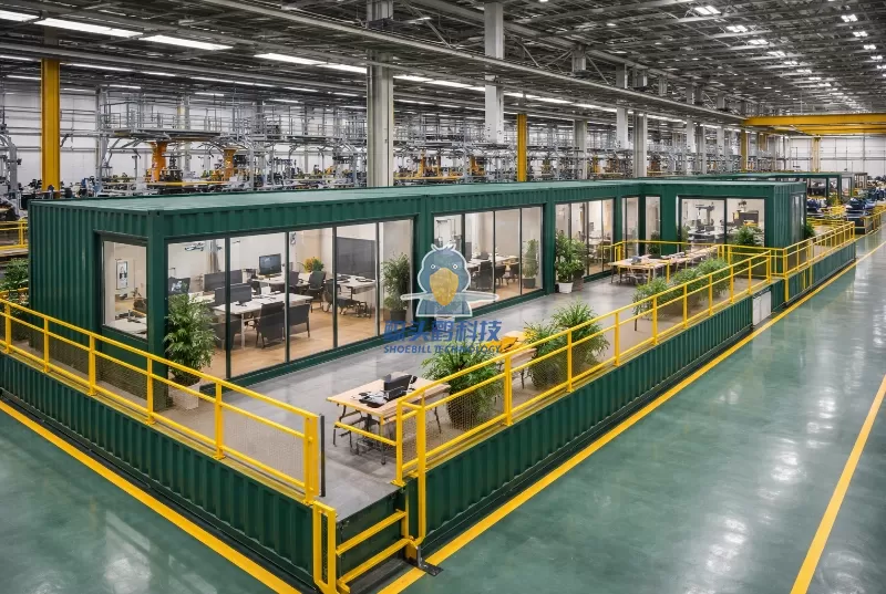 الابتكار المتكامل لتخطيط منطقة المكاتب داخل الحاويات والإدارة في الموقع