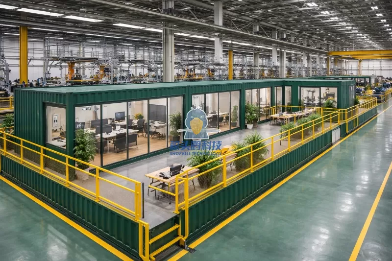 تخطيط منطقة المكاتب الحاوية